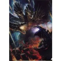 Stationery - Plastic Folder - Godzilla / King Ghidorah