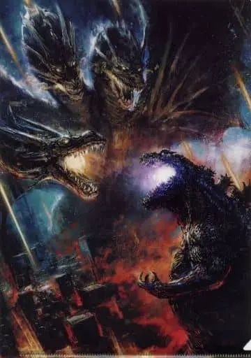 Stationery - Plastic Folder - Godzilla / King Ghidorah