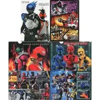 Stationery - Plastic Folder - Tokumei Sentai Go-Busters / Kamen Rider Meteor & Yellow Buster & Red Buster & Blue Buster