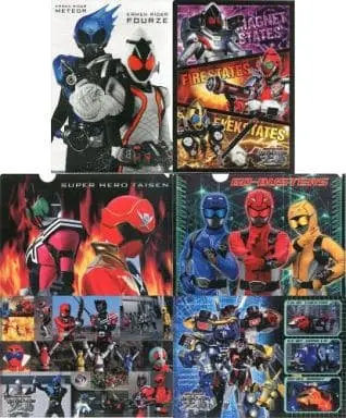 Stationery - Plastic Folder - Tokumei Sentai Go-Busters / Kamen Rider Meteor & Yellow Buster & Red Buster & Blue Buster