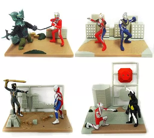 Trading Figure - Ultraman Gaia / Camearra & Tyrant & Ultraman Agul & Zetton