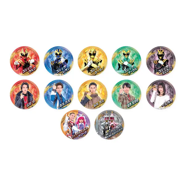 Badge - No.1 Sentai Gozyuger / Fire Candle & Bouquet & Mr. Shining Knife & Mrs. Sweet Cake
