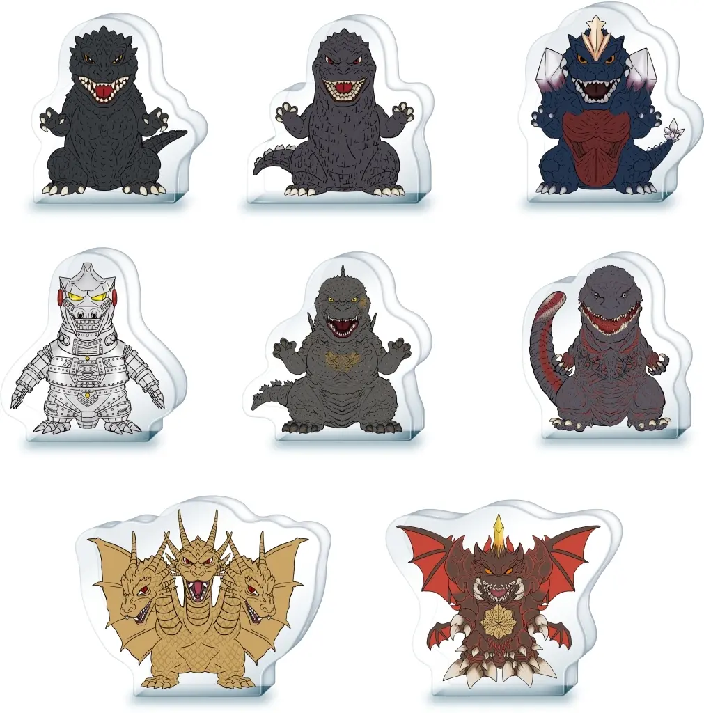 Acrylic stand - Acrylic Block - Godzilla / King Ghidorah & Mechagodzilla & SpaceGodzilla & Destoroyah