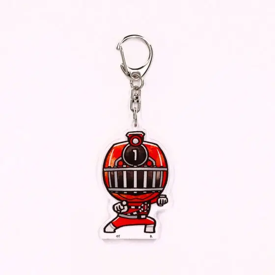 Premium Bandai Limited - Super Sentai Series All Red Deformed Acrylic Charms - Ressha Sentai ToQger
