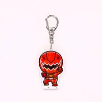 Premium Bandai Limited - Super Sentai Series All Red Deformed Acrylic Charms - Bakuryuu Sentai Abaranger / AbaRed