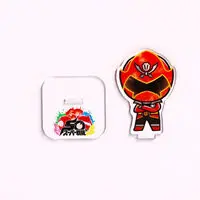 Super Sentai Series All Red Deformed Acrylic Stand - Premium Bandai Limited - Kaizoku Sentai Gokaiger / Gokai Red