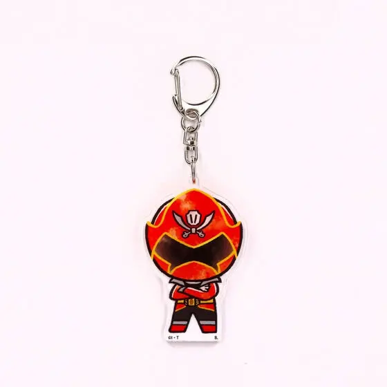 Super Sentai Series All Red Deformed Acrylic Charms - Premium Bandai Limited - Kaizoku Sentai Gokaiger / Gokai Red