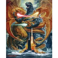 Canvas Board - Godzilla: Planet of the Monsters / King Ghidorah