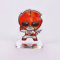 Super Sentai Series All Red Deformed Acrylic Stand - Premium Bandai Limited - Battle Fever J / Battle Japan