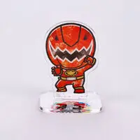 Super Sentai Series All Red Deformed Acrylic Stand - Premium Bandai Limited - Bakuryuu Sentai Abaranger / AbaRed