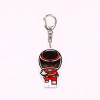 Super Sentai Series All Red Deformed Acrylic Charms - Premium Bandai Limited - Denji Sentai Megaranger / MegaRed