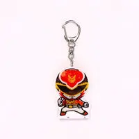 Super Sentai Series All Red Deformed Acrylic Charms - Premium Bandai Limited - Tensou Sentai Goseiger / Gosei Red