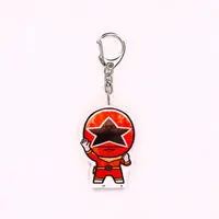 Super Sentai Series All Red Deformed Acrylic Charms - Premium Bandai Limited - Chouriki Sentai Ohranger / OhRed