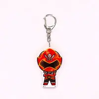 Super Sentai Series All Red Deformed Acrylic Charms - Premium Bandai Limited - Kaizoku Sentai Gokaiger / Gokai Red