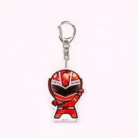 Super Sentai Series All Red Deformed Acrylic Charms - Premium Bandai Limited - Mashin Sentai Kiramager / Kiramai Red