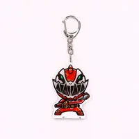 Super Sentai Series All Red Deformed Acrylic Charms - Premium Bandai Limited - Kishiryu Sentai Ryusoulger / Ryusoul Red