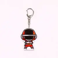 Super Sentai Series All Red Deformed Acrylic Charms - Premium Bandai Limited - Choudenshi Bioman / Red1