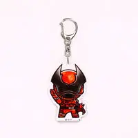 Super Sentai Series All Red Deformed Acrylic Charms - Premium Bandai Limited - Ohsama Sentai King-Ohger / Kuwagata Ohger