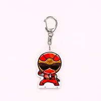 Super Sentai Series All Red Deformed Acrylic Charms - Premium Bandai Limited - Ninpu Sentai Hurricaneger / HurricaneRed
