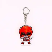 Super Sentai Series All Red Deformed Acrylic Charms - Premium Bandai Limited - Battle Fever J / Battle Japan