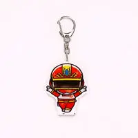 Super Sentai Series All Red Deformed Acrylic Charms - Premium Bandai Limited - Dengeki Sentai Changeman / ChangeDragon
