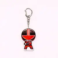 Super Sentai Series All Red Deformed Acrylic Charms - Premium Bandai Limited - Mirai Sentai Timeranger / TimeRed