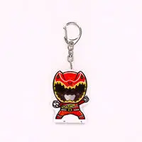 Super Sentai Series All Red Deformed Acrylic Charms - Premium Bandai Limited - Zyuden Sentai Kyoryuger / Kyoryu Red
