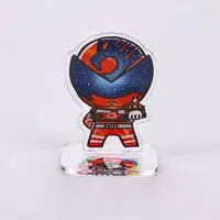 Super Sentai Series All Red Deformed Acrylic Stand - Premium Bandai Limited - Uchu Sentai Kyuranger / Shishi Red