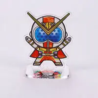 Super Sentai Series All Red Deformed Acrylic Stand - Premium Bandai Limited - Kikai Sentai Zenkaiger / Zenkaizer
