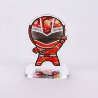 Super Sentai Series All Red Deformed Acrylic Stand - Premium Bandai Limited - Mashin Sentai Kiramager / Kiramai Red