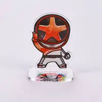 Super Sentai Series All Red Deformed Acrylic Stand - Premium Bandai Limited - Bakuage Sentai Boonboomger / Bun Red