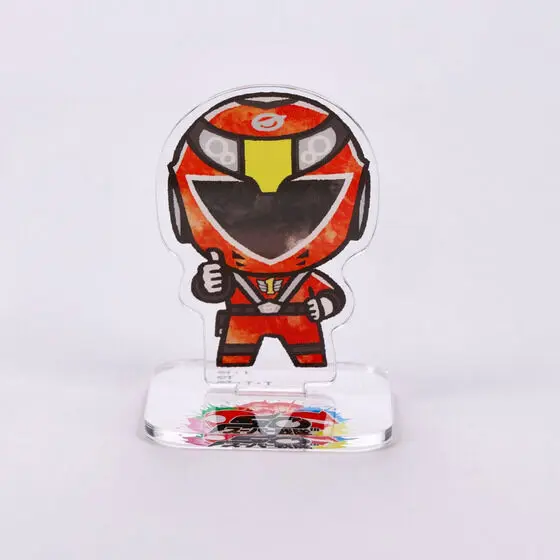 Super Sentai Series All Red Deformed Acrylic Stand - Premium Bandai Limited - Engine Sentai Go-Onger / Go-On Red