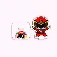 Super Sentai Series All Red Deformed Acrylic Stand - Premium Bandai Limited - Taiyo Sentai Sun Vulcan / VulEagle