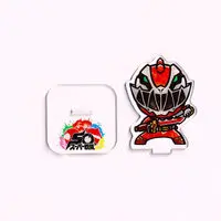 Super Sentai Series All Red Deformed Acrylic Stand - Premium Bandai Limited - Kishiryu Sentai Ryusoulger / Ryusoul Red