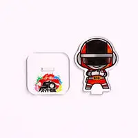 Super Sentai Series All Red Deformed Acrylic Stand - Premium Bandai Limited - Choudenshi Bioman / Red1