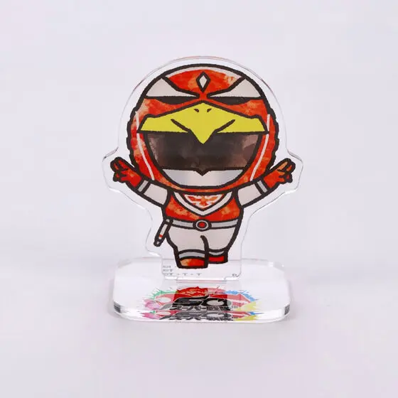 Super Sentai Series All Red Deformed Acrylic Stand - Premium Bandai Limited - Choujuu Sentai Liveman / Red Falcon