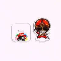 Super Sentai Series All Red Deformed Acrylic Stand - Premium Bandai Limited - Dai Sentai Goggle V / GoggleRed