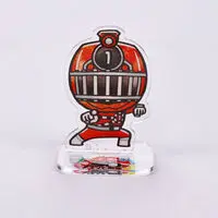 Super Sentai Series All Red Deformed Acrylic Stand - Premium Bandai Limited - Ressha Sentai ToQger / ToQ 1gou