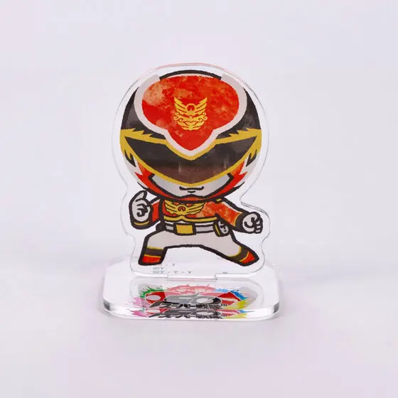 Super Sentai Series All Red Deformed Acrylic Stand - Premium Bandai Limited - Tensou Sentai Goseiger / Gosei Red