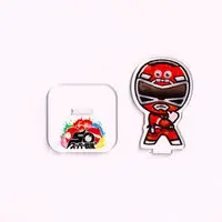 Super Sentai Series All Red Deformed Acrylic Stand - Premium Bandai Limited - Gekisou Sentai Carranger / Red Racer