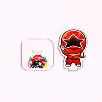 Super Sentai Series All Red Deformed Acrylic Stand - Premium Bandai Limited - Chouriki Sentai Ohranger / OhRed