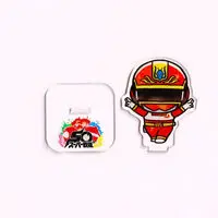 Super Sentai Series All Red Deformed Acrylic Stand - Premium Bandai Limited - Dengeki Sentai Changeman / ChangeDragon