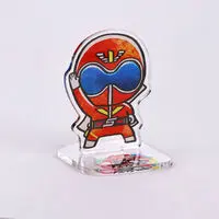 Super Sentai Series All Red Deformed Acrylic Stand - Premium Bandai Limited - Himitsu Sentai Gorenger / Akarenger