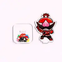 Super Sentai Series All Red Deformed Acrylic Stand - Premium Bandai Limited - Avataro Sentai Donbrothers / Don Momotaro