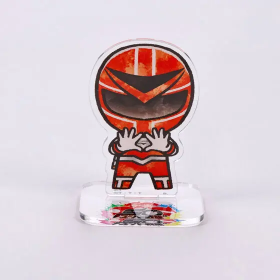 Super Sentai Series All Red Deformed Acrylic Stand - Premium Bandai Limited - Hikari Sentai Maskman / Red Mask