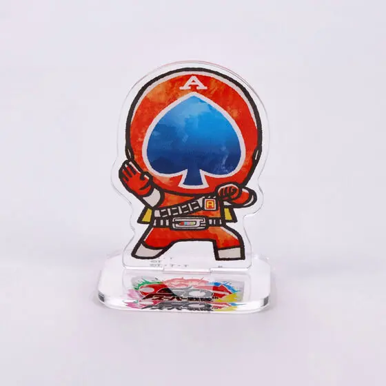 Super Sentai Series All Red Deformed Acrylic Stand - Premium Bandai Limited - J.A.K.Q. Dengekitai / Spade Ace