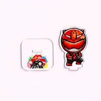 Super Sentai Series All Red Deformed Acrylic Stand - Premium Bandai Limited - Tokumei Sentai Go-Busters / Red Buster