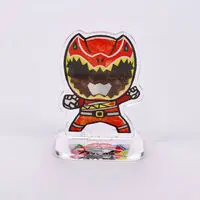 Super Sentai Series All Red Deformed Acrylic Stand - Premium Bandai Limited - Zyuden Sentai Kyoryuger / Kyoryu Red