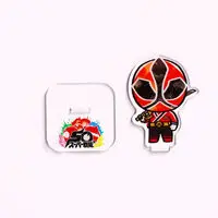 Super Sentai Series All Red Deformed Acrylic Stand - Premium Bandai Limited - Samurai Sentai Shinkenger / Shinken Red