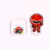 Super Sentai Series All Red Deformed Acrylic Stand - Premium Bandai Limited - Bakuryuu Sentai Abaranger / AbaRed